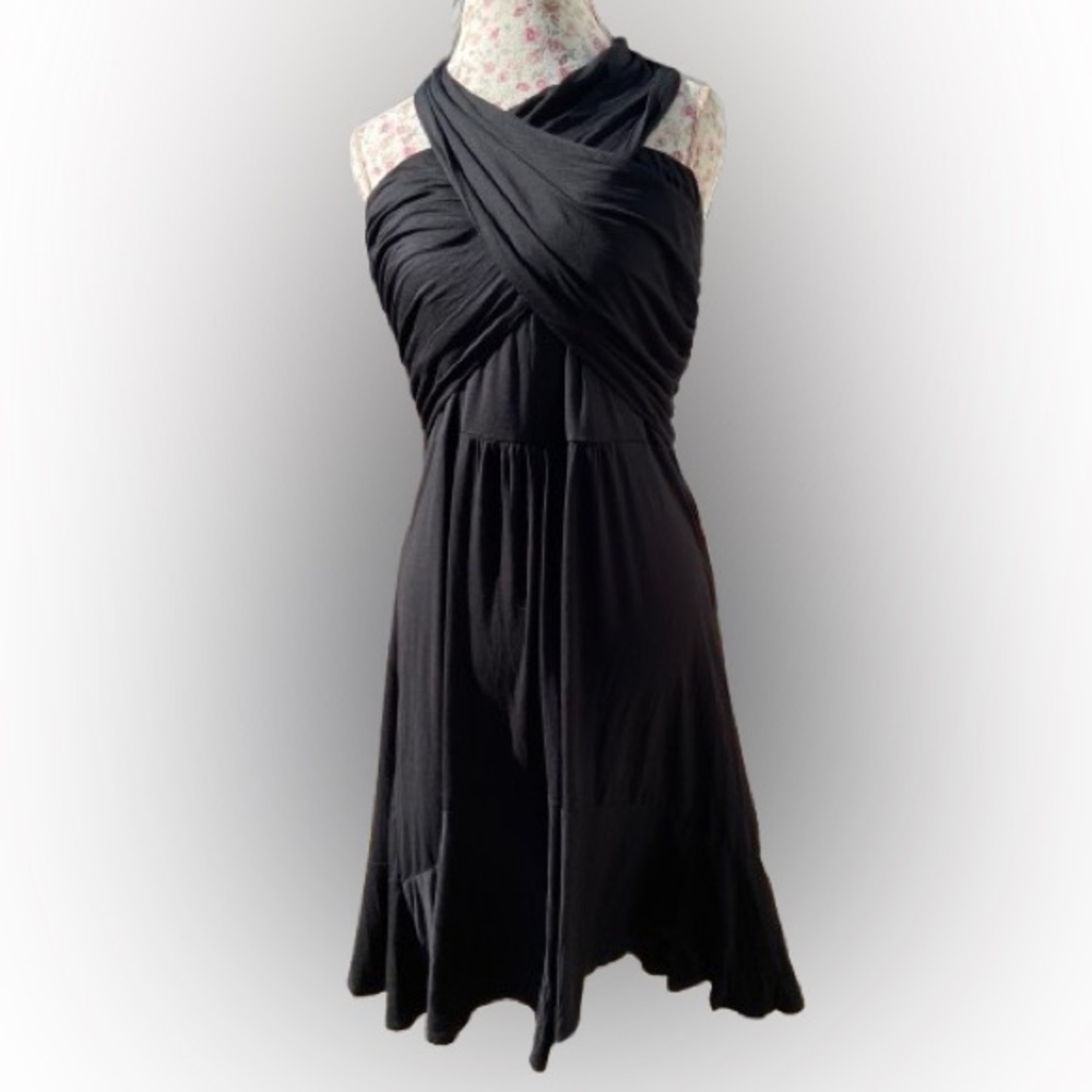 Boden Halter Black Dress